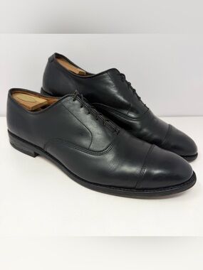Allen Edmonds Men’s Park Avenue Cap Toe Oxford Sz 13 D Black Leather Dress Shoe